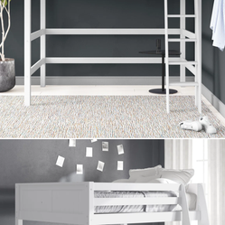 White Full-size Loft Bed