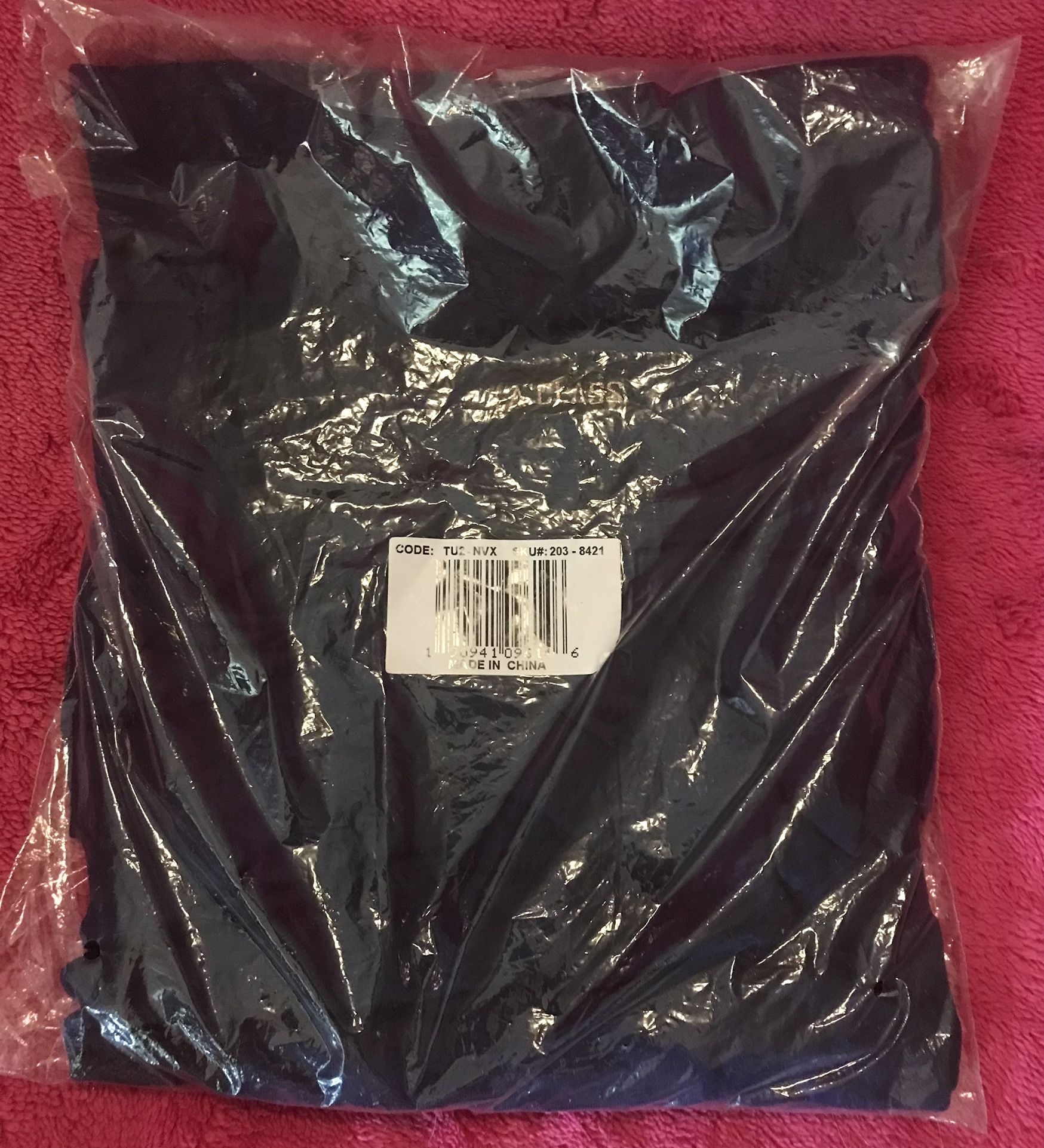 LA Class Peek A Boo Cold Shoulder Long Sleeve Swing Tunic Navy XL NEW!