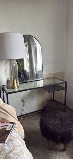 IKEA glass desk