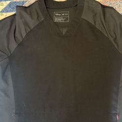 FIGS x Disney Mickey Mouse Embroidered Black Joggers Scrub Top +Bottoms Men's Large