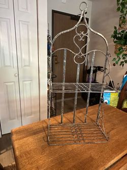 Black metal hanging shelf
