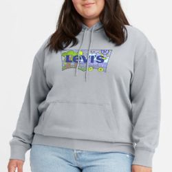 New Levi's Graphic Hoodie Size 4X With Kangaroo Pocket 