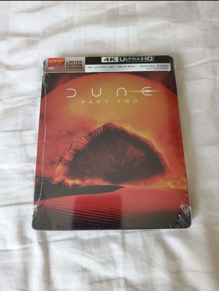 Dune Part 2 4k Ultra HD Steelbook Blu-ray DVD NEW
