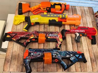 Nerf and Zuru X-shot Toy Guns Lot of 5