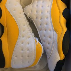 10.5 Brand New Jordan 13 Del Sol White With Yellow