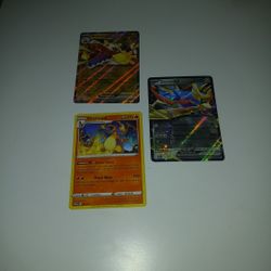 3 Pokemon Cards (MINT CONDITION  CHARIZARD, SKELEDIRGE EX,  ZACIAN EX)