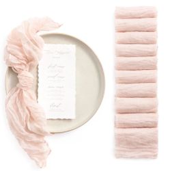 Ling's Moment Luxury Cloth Wedding Napkins - 19x19 Inch Reusable Cheesecloth Linen Napkins For Wedding Reception, Bridal Shower, Dinner Table - Washab