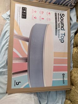 Small round table with built in speakers sound top