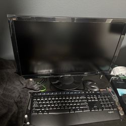 ViewSonic Monitor 24” + Logitech Keyboard & Mouse Combo - Todo funciona $80