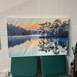 Lake And Trees Print