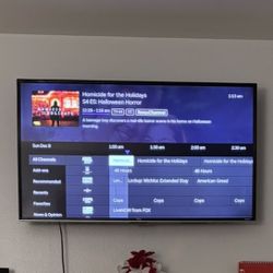 $50 tv/50inch  and rack for wall included