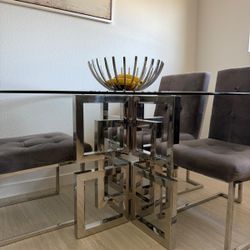 Glass Table Set 