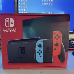 Nintendo Switch Console with Neon Red/Neon Blue Joy-Con Controller