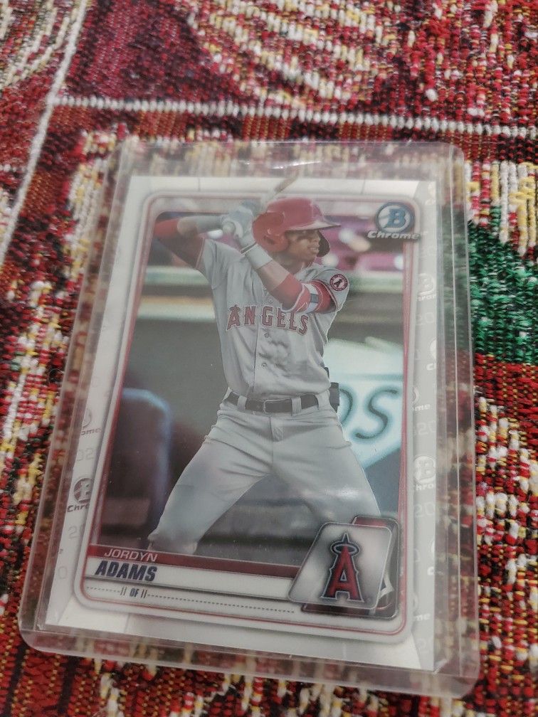 Los Angeles Angels Jordyn Adams 2020 Bowman Chrome Prospects Rookie Baseball Card 