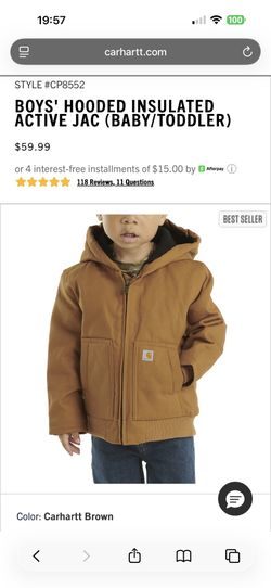 BOYS 3T CARHARTT JACKET 