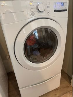 LG Front loader dryer with 2 pedestals