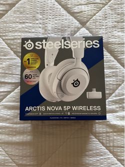 White SteelSeries Arctis Nova 5P For PlayStation