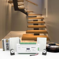 Motion-Activated LED Stair Lighting Kit DE-320, 42" Cuttable Strip Light for Indoor Floating Mono Stringer & Cantilever Stairs (Warm White 3000K,14 St