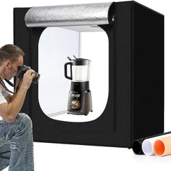 32”x32” Professional Photo Light Box with 405 LED Panels & Soft Light Cloth
