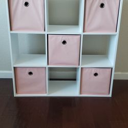Storage Unit Shelf W/ 5 Baskets