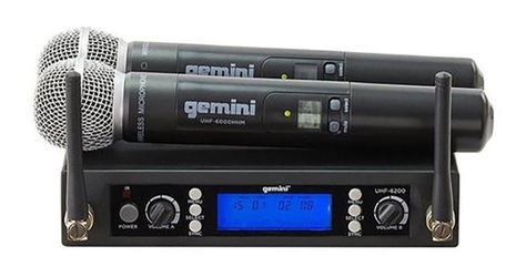 Gemini Sound UHF-6200M, Handheld Dual Wireless Microphone System