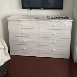 White 8 Drawer Dresser 