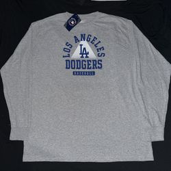Los Angeles Dodgers Gray Long Sleeve T Shirt Men’s 2XL New