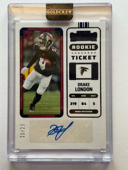 Drake London Panini Contenders Rookie Ticket Auto /23