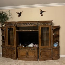 Rustic TV entertainment stand