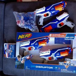 Nerf N Strike Elite Disruptor 6 Dart Rapid Fire Nerf Blaster 4 Pack with extra darts

Condition
2 used & 2 new in box

Experience the excitement, ener