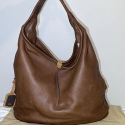 UGG Large Brown Leather Hobo Handbag Vintage