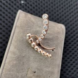 14k Gold Earrings With Real Diamonds .60CTW FSI2