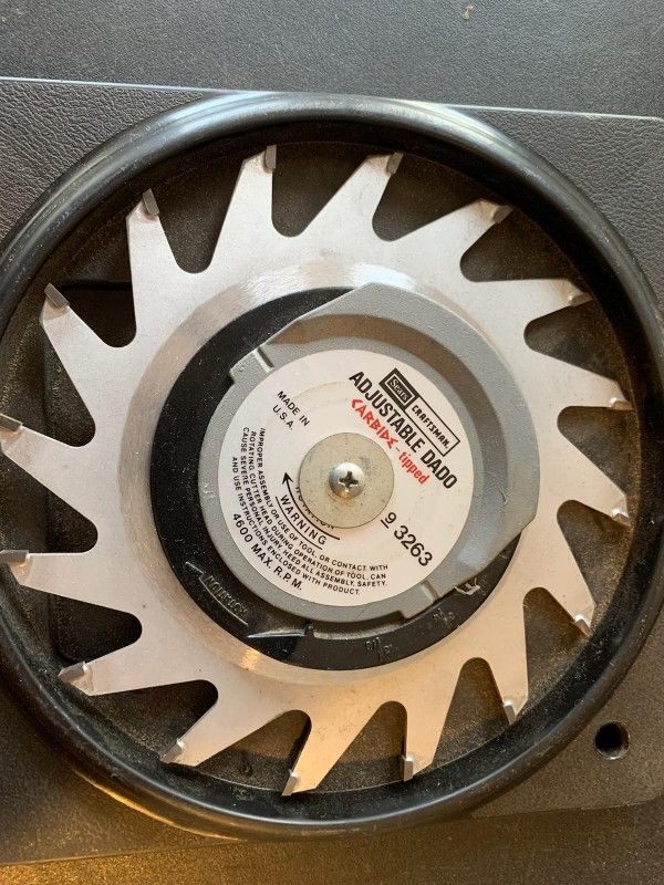 Vintage sears craftsman dado carbide tipped no.3263. New condition