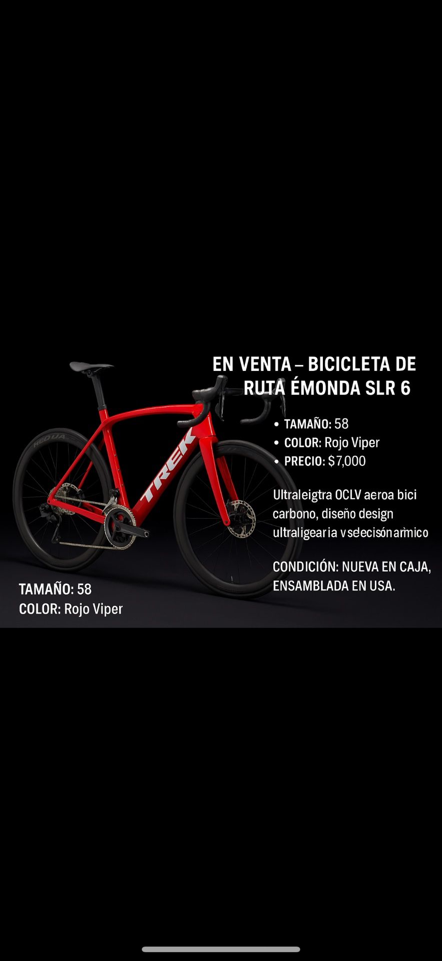 Trek Emonda SLR 6 2024 Size 58