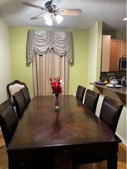 Table and Six Chairs