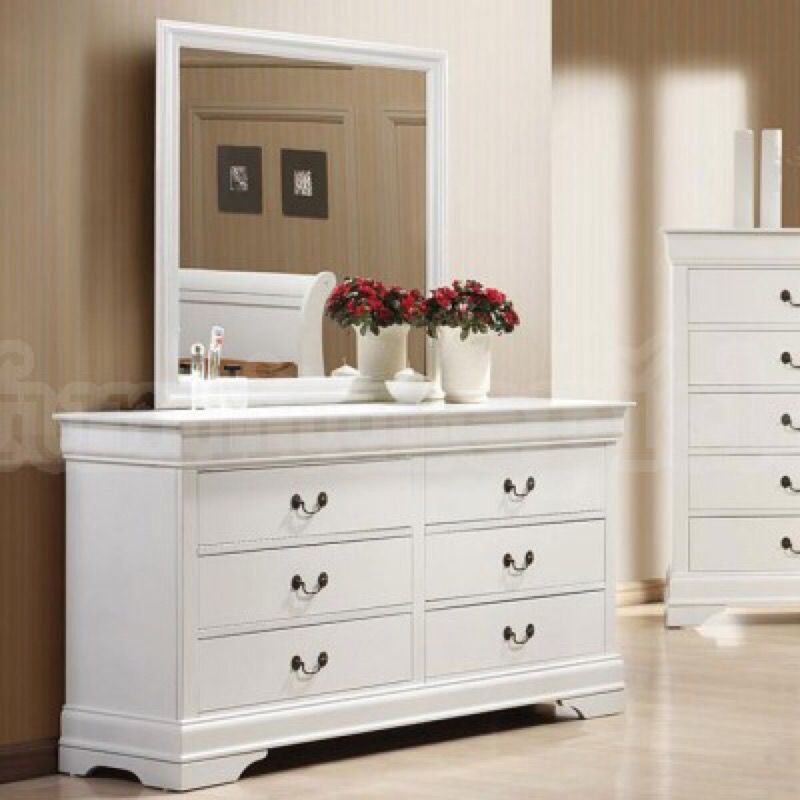 Dresser and mirror