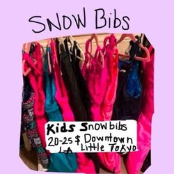 KIDS SNOW BIBS 20-25$ EACH pick up in downtown LA Little Tokyo area