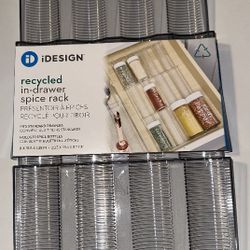 iDesign 3-Tier Spice Drawer Organizer –Linus Collection – Clear NWT 