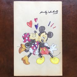 Mickey & Minnie Mouse Andy Warhol Styled Handmade Reproduction Print