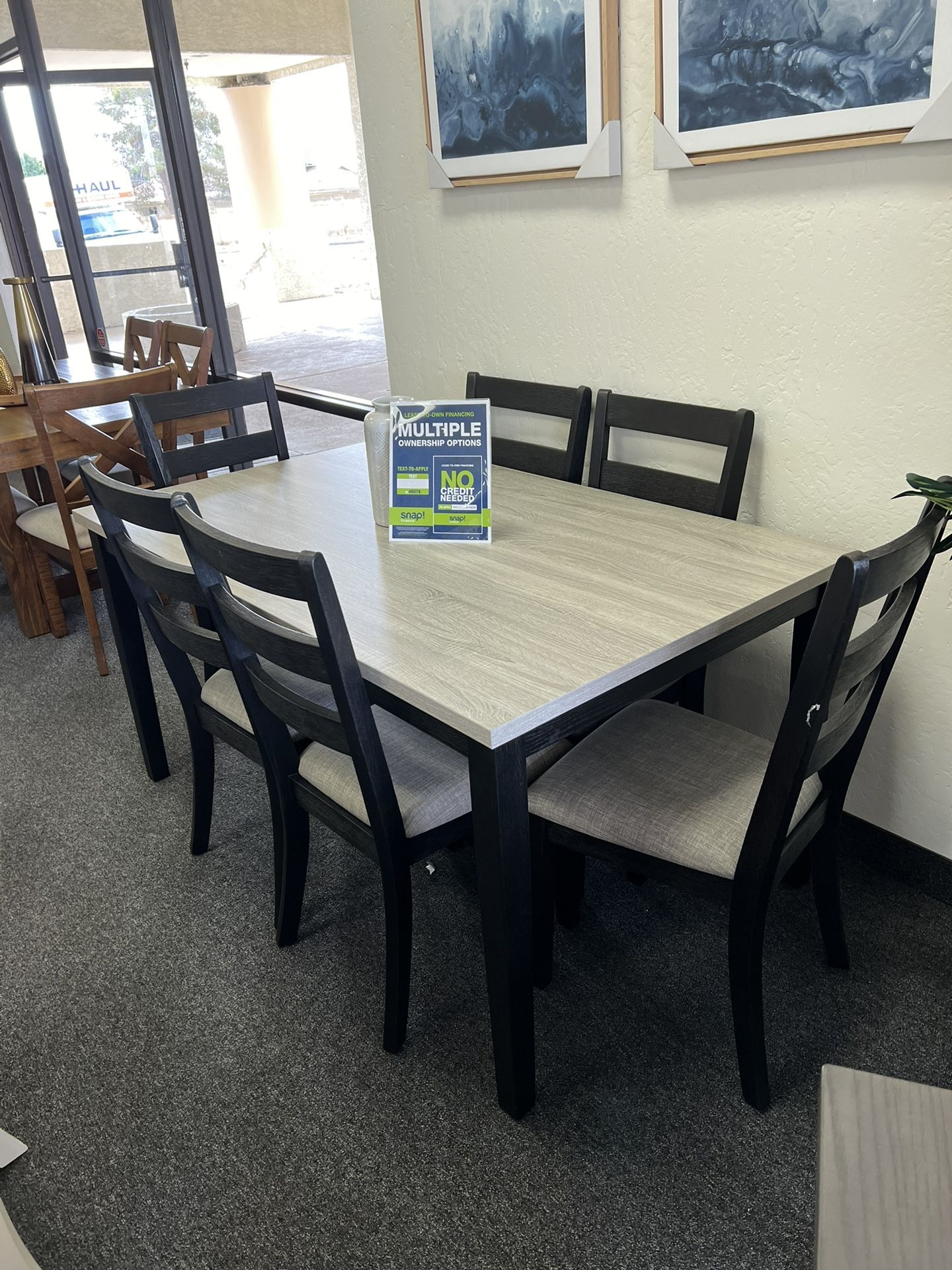 Black And Grey Dining Set