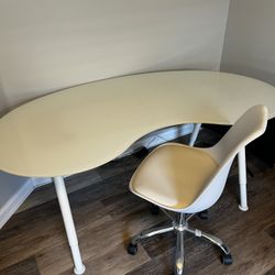 Glass Top Adjustable Table & Chair $80