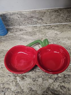 Cherry-Shaped Ceramic Bowl