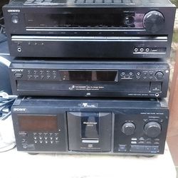 onkyo receiver & 2 different Sony cd changers