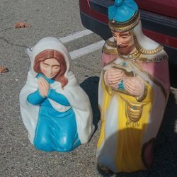 Christmas Light Up Blow Mold Yard Decorations 