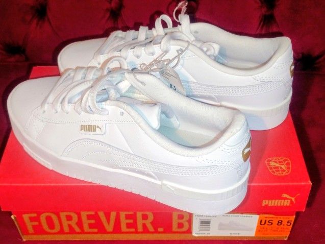 Puma Court Shoes Women's Size 8.5 White New