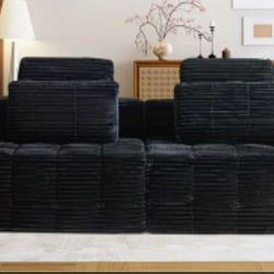 BLACK BONELESS COUCH