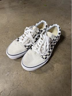 Vans Old Skool White Checkered Sz 9