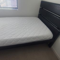 Full Sized very gently used Bed Frame and Serta Mattress