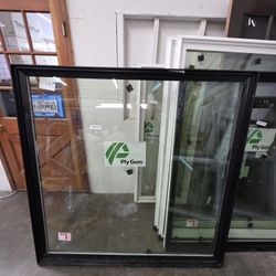 Vinyl Black Tempered Window 59 1/2" X 59 1/2"