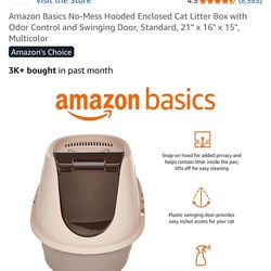 No mess hooded enclosed cat litter